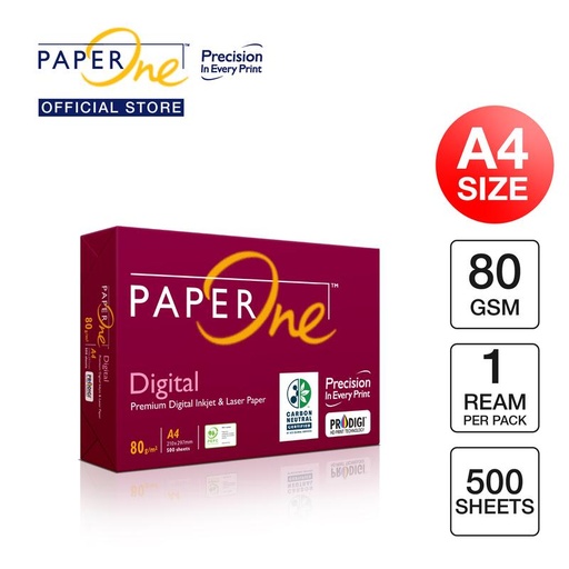 [EZO.7100009] PaperOne Digital Kertas A4 80gr Carbon Neutral 1 Rim (500 lembar)