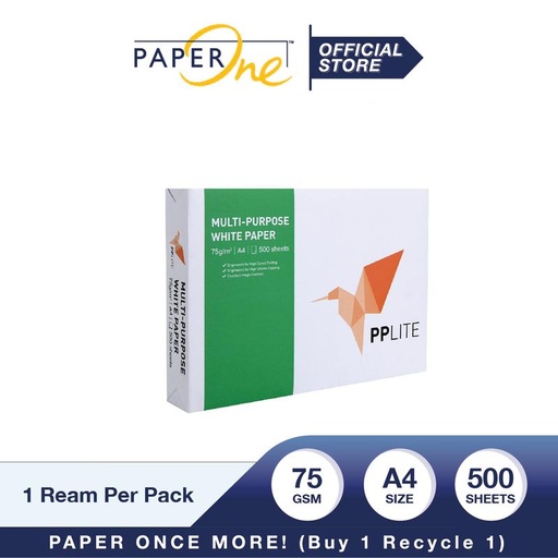 [EZO.7100017] PP Lite Kertas A4 75gr Copier 1 Rim (500 lembar) Kertas HVS