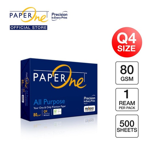 PaperOne Kertas Quarto 80gr All Purpose 1 Rim (500 lembar) Kertas HVS