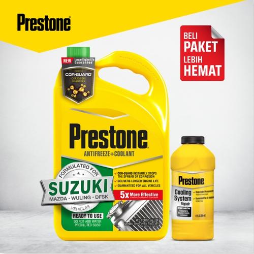[EZM.7300003] Prestone 50/50 Cor-Guard Asian Green + Stop Leak Cegah Rembes Radiator