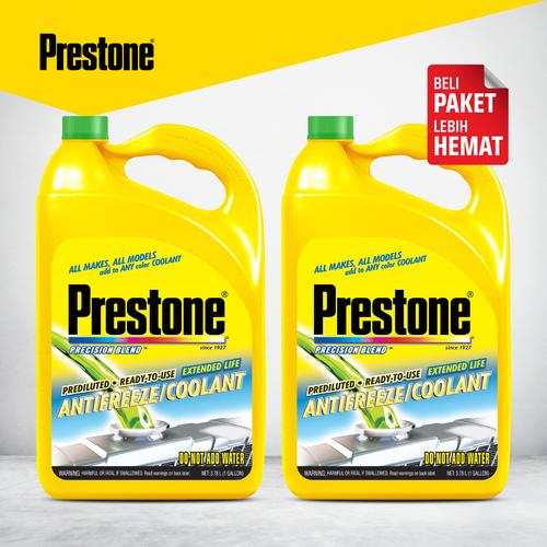 [EZM.7300019] Prestone [Bundle] Ready To Use Green 3.78L x2 Air Radiator Mobil Motor