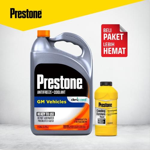 [EZM.7300030] Prestone [BUNDLE] DexCool 50/50 + Stop Leak Cegah Rembes Radiator
