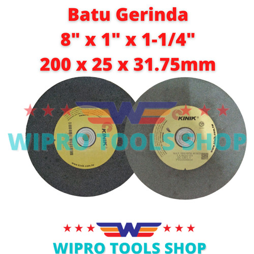 [EZM.1005966] Batu Gerinda 8"x1"x1-1/4" (200x25x31.75mm) GC Hijau AC Abu Abu KINIK