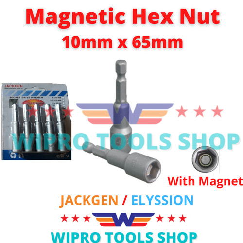 [EZM.1005982] Kunci Mata Sock Baut Roofing Magnetic Hex Nut 10mm x 65mm JACKGEN