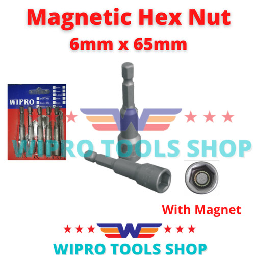 [EZM.1005988] Kunci Mata Sock Baut Roofing Magnetic Hex Nut 6mm x 65mm WIPRO