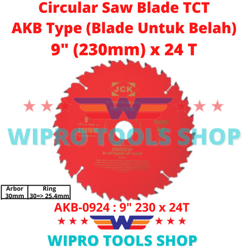 [EZM.1005996] Mata Pisau Potong Kayu Gergaji Saw Blade Tanduk 9" (230mm) x 24T AKB