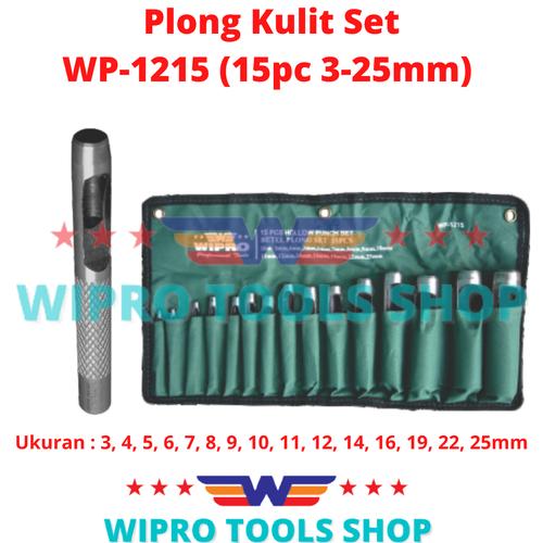 [EZM.1200053] Betel Plong Kulit Punch Hole Set 15Pc (3-25mm) WP-1215 WIPRO