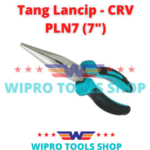 [EZM.1006034] WIPRO Long Nose Plier / Tang Cucut/ Runcing / Lancip CRV 7" PLN 7
