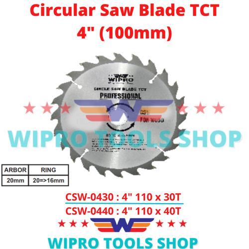 [EZM.1200095] Mata Pisau Potong Kayu Gergaji Saw Blade 4" (100mm) CSW WIPRO