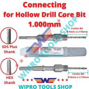 [EZM.1200133] Penyambung Hole Saw Beton Connecting Hollow Drill SDS Plus HEX 1.000mm