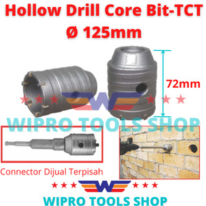 [EZM.1200137] Hole Saw Beton Hollow Drill Core Bit TCT Ukuran 125mm Wipro
