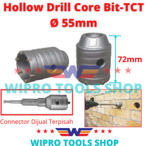 [EZM.1006109] Hole Saw Beton Hollow Drill Core Bit TCT Ukuran 55mm Wipro