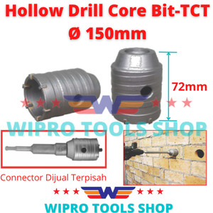[EZM.1006110] Hole Saw Beton Hollow Drill Core Bit TCT Ukuran 150mm Wipro