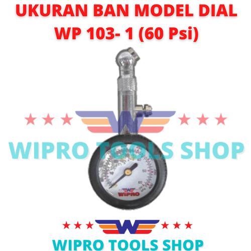 [EZM.1200164] WIPRO Pengukur Tekanan Angin Ban Model Jarum / Dial 60Psi WP 103-1