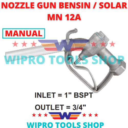 [EZM.1006122] WIPRO Nozzle Gun Pertamina SPBU / Bensin / Solar MN 12A (Inlet 1")