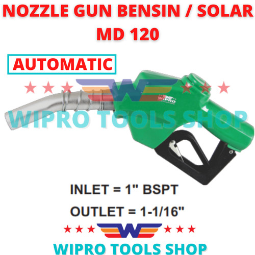 [EZM.1006123] WIPRO Nozzle Gun Pertamina SPBU / Bensin / Solar MD 120 (Inlet 1")