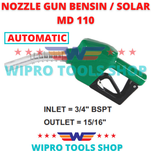 [EZM.1006124] WIPRO Nozzle Gun Pertamina SPBU / Bensin / Solar MD 110 (Inlet 3/4")