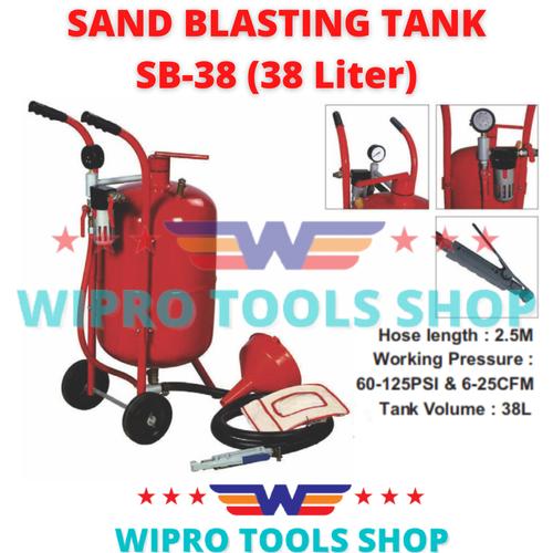 [EZM.1200175] WIPRO Sand Blasting Tank / Tangki Sand Blasting 38 Liter SB-38
