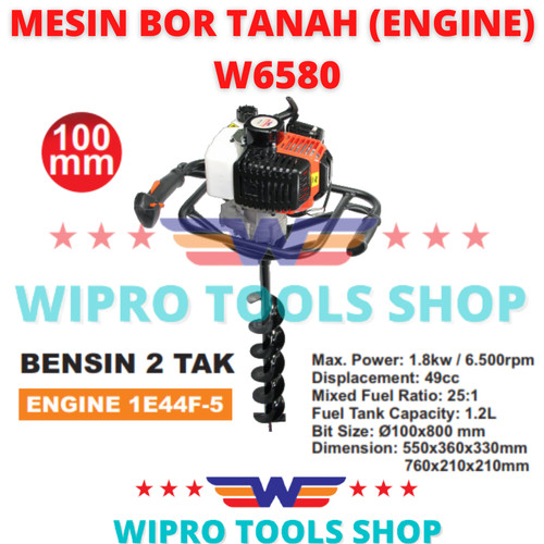 [EZM.1006142] WIPRO Mesin Bor Tanah + Engine 2 Tak W6580