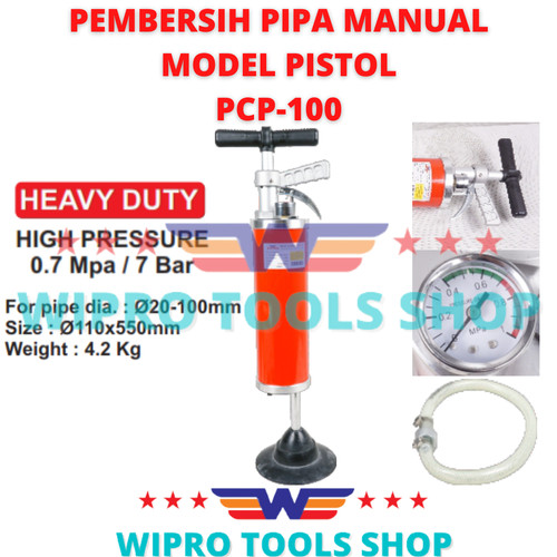 [EZM.1006147] WIPRO Pipe Cleaner / Pembersih Pipa Manual M/Pistol HEAVY DUTY PCP-100