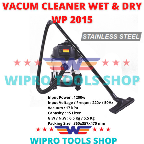 [EZM.1006148] WIPRO Mesin Vakum / Sedot Debu / Vacuum Cleaner Wet & Dry WP2015