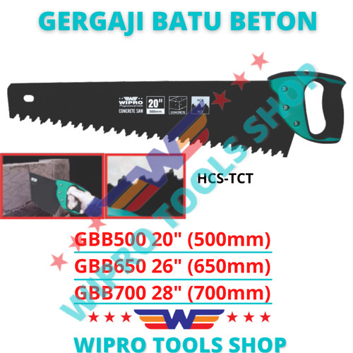 [EZM.1006164] WIPRO Gergaji Batu Beton Ringan 20" GBB500, 26" GBB650, 28" GBB700