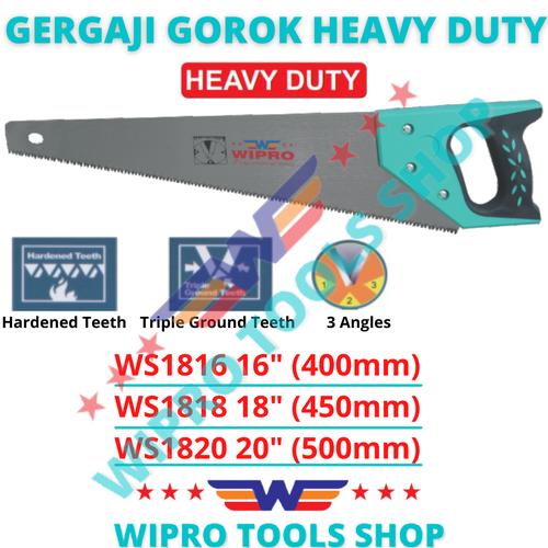 [EZM.1200211] WIPRO Gergaji Gorok / Tangan / Kayu 16" WS1816, 18" WS1818, 20" WS1820