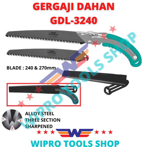 [EZM.1006168] WIPRO Alat Potong / Gergaji Dahan 2 Blade 240 & 270mm GDL-3240