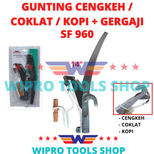 [EZM.1006170] WIPRO Gunting Dahan Tarik +Gergaji Untuk Cengkeh / Coklat / Kopi SF960