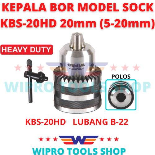 [EZM.1200238] WIPRO Kepala Bor / Drill Chuck Model Sock 20mm KBS-20HD HEAVY DUTY