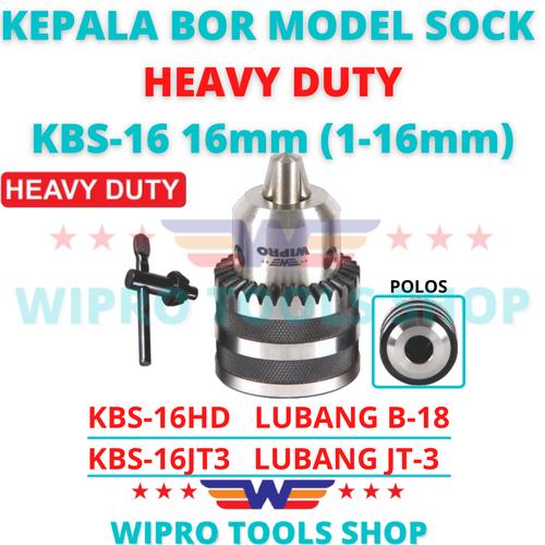 [EZM.1200239] WIPRO Kepala Bor / Drill Chuck Model Sock 16mm HEAVY DUTY