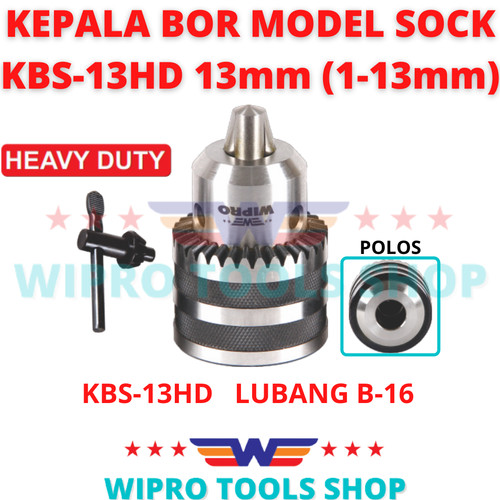 [EZM.1006196] WIPRO Kepala Bor / Drill Chuck Model Sock 13mm KBS-13HD HEAVY DUTY
