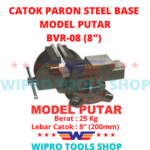 [EZM.1006211] WIPRO Catok / Tanggem / Ragum Duduk / Meja MODEL PUTAR 8" BVR-08
