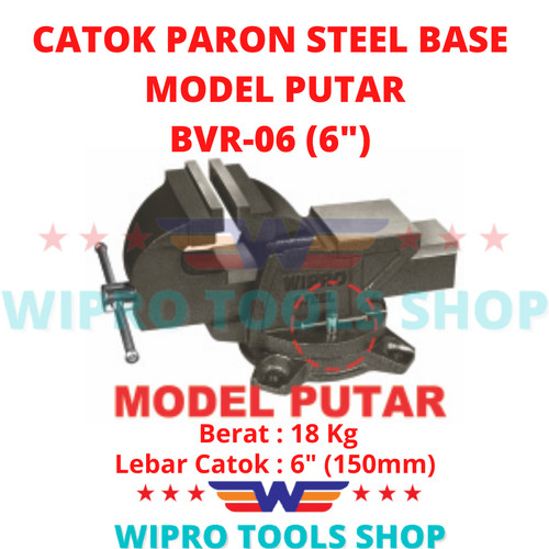[EZM.1006212] WIPRO Catok / Tanggem / Ragum Duduk / Meja MODEL PUTAR 6" BVR-06