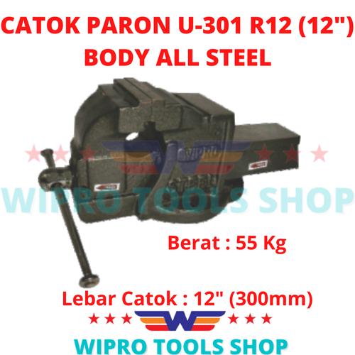 [EZM.1200478] WIPRO Bench Vice / Catok / Tanggem / Ragum Duduk / Meja 12" U-301 R12