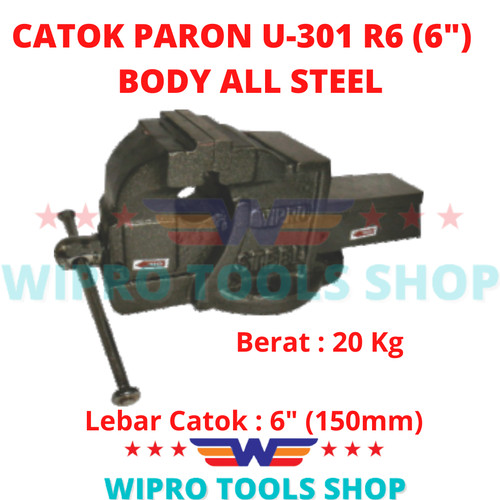[EZM.1006215] WIPRO Bench Vice / Catok / Tanggem / Ragum Duduk / Meja 6" U-301 R6