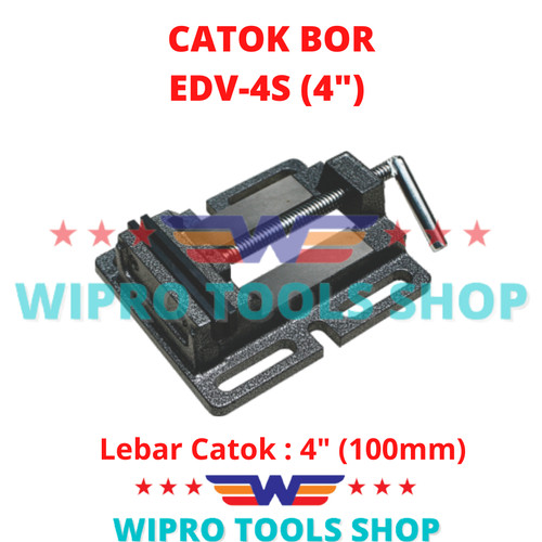[EZM.1006227] WIPRO Ragum / Tanggem / Jepit Penjepit / Vise / Catok Bor 4" EDV 4S