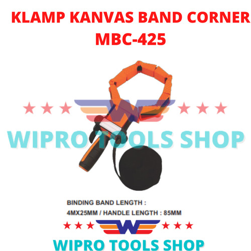 [EZM.1006231] WIPRO Klamp Sabuk Canvas / Klamp Kanvas Band Corner MBC-425
