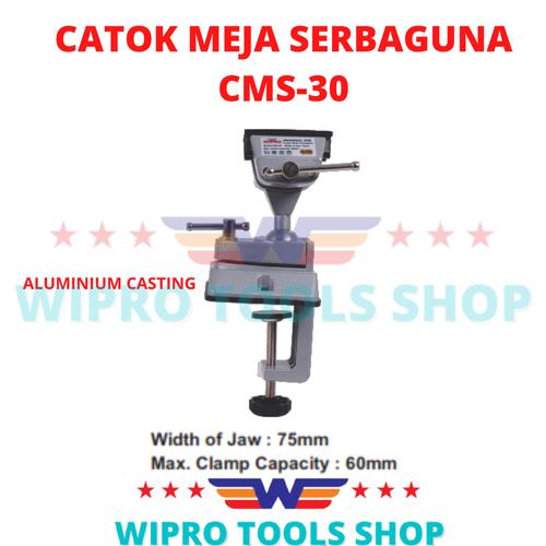 [EZM.1200279] WIPRO Ragum / Vise Clamp / Penjepit / Catok Meja Serbaguna 70mm CMS-30