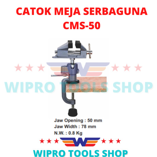 [EZM.1006237] WIPRO Ragum / Vise Clamp / Penjepit / Catok Meja Serbaguna 50mm CMS-50
