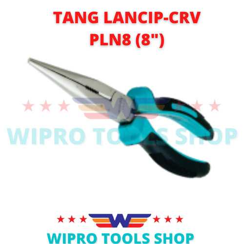 [EZM.1006239] WIPRO Long Nose Plier / Tang Cucut/ Runcing / Lancip CRV 8" PLN 8
