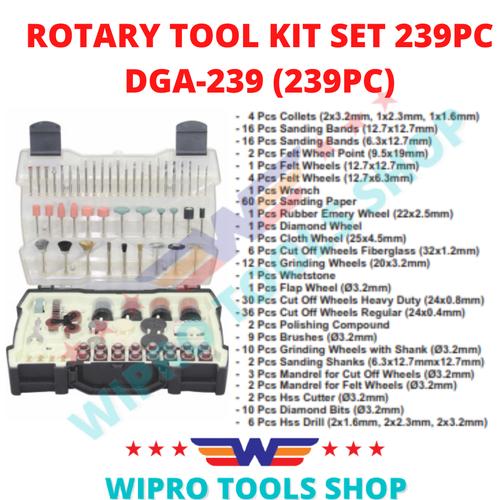 [EZM.1200285] WIPRO Rotary Tool Kit Set 239PCS DGA-239