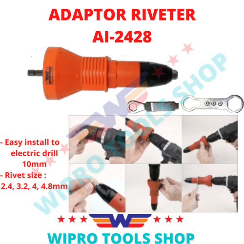 [EZM.1006250] WIPRO Adaptor Bor Gun Rivet / Adaptor Riveter AI-2428