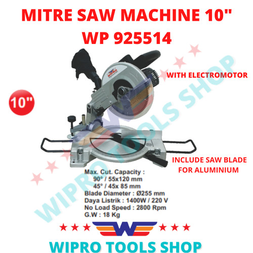 [EZM.1006263] WIPRO Mesin Potong Aluminium / (Mitter) Mitre Saw Machine 10" WP925514