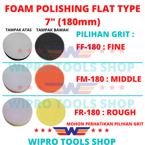 [EZM.1006267] WIPRO Busa Poles Mobil / Foam Pad / Foam Polishing M/ VELCRO 7"