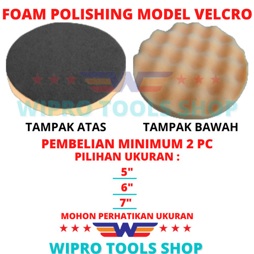 [EZM.1006268] WIPRO Busa Poles Mobil / Foam Pad / Foam Polishing M/ VELCRO 5", 6",7"