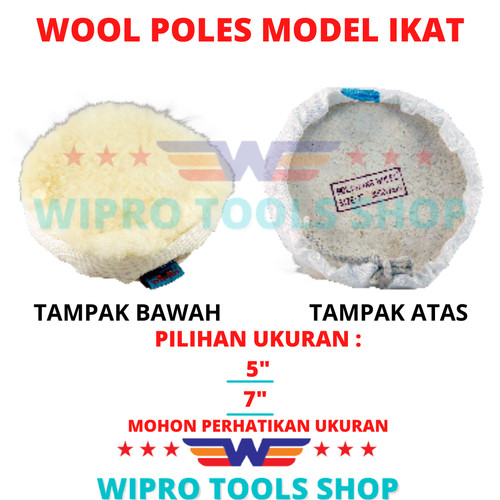 [EZM.1006269] WIPRO Polishing Wool / Bulu Poles / Wool Poles Model IKAT 5", 7"