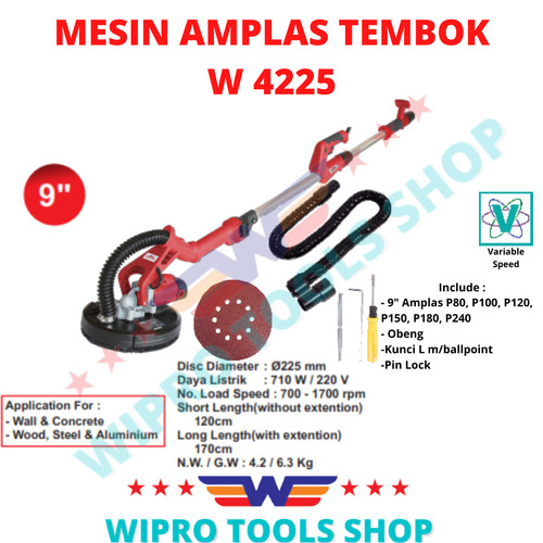[EZM.1006273] WIPRO Mesin Amplas Tembok / Orbital Sander W 4225