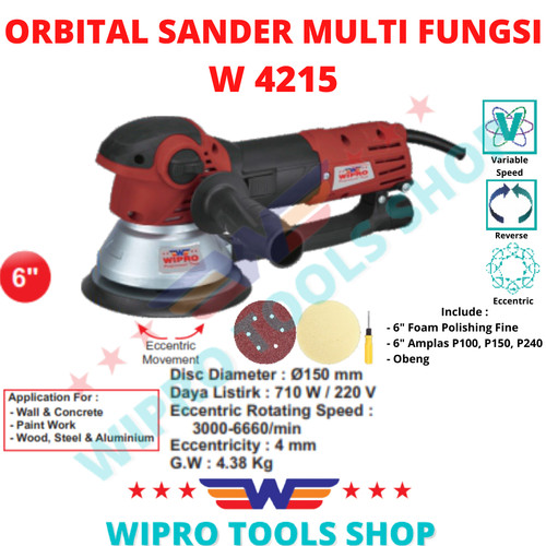 [EZM.1006274] WIPRO Mesin Amplas / Orbital Sander Multifungsi W 4215