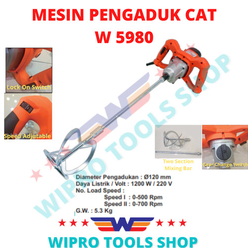 [EZM.1006278] WIPRO Mixer / Pengaduk Cat W 5980